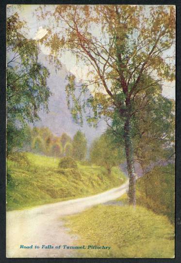 PITLOCHRY The road to the Falls of Tummel. Art card. - 42559 - Postcard