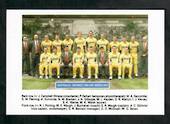 Coloured postcard of Australian Team in the 2001 Nat-West One-Day Series. - 42564 - Postcard