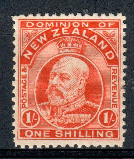 NEW ZEALAND 1909 Edward 7th 1/- Orange. - 4276 - LHM