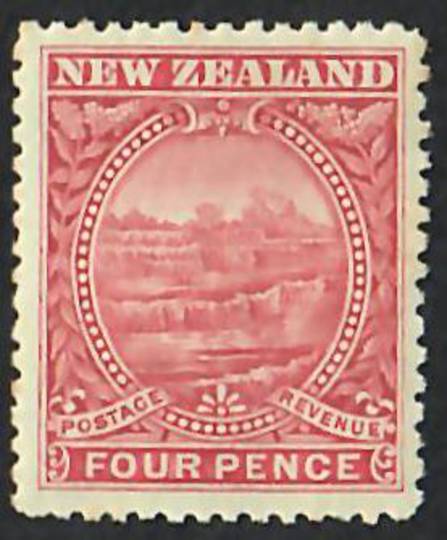 NEW ZEALAND 1898 Pictorial 4d Terraces. London Print. - 43 - LHM