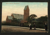 Early Undivided Coloured postcard of Christ Church Pendlebury. - 43059 - Postcard