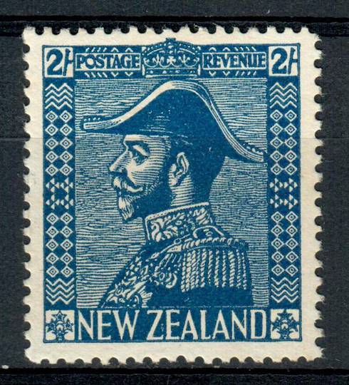 NEW ZEALAND 1915 Geo 5th Admiral 2/- Blue. Very lightly hinged. - 4306 - LHM