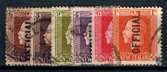 NEW ZEALAND 1915 Geo 5th Officials Recess. Set of 6. The postmarks are definitely substandard. - 4307 - Used