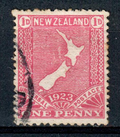 NEW ZEALAND 1923 1d Map. Cowan paper. CP S16c $40.00. - 4313 - FU