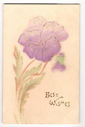 Embossed Coloured postcard. Best Wishes. - 43367 - Postcard