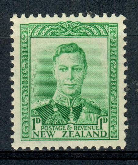 NEW ZEALAND 1938 Geo 6th Definitive 1d Green. First Fine Paper. - 4350 - UHM