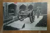 Real Photograph of the Gun Carriage which bore the remains of King Edward 7th to the funeral procession at Windsor. Red stain. -