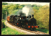 Modern Coloured Postcard of Keighley and Worth Valley Railway Taff Vale Railway 0-6-2T #85 and BR 2-6-0 #78022 at Mytholmes. - 4