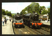 Modern Coloured Postcard of BR class 4MT 4-6-0 #75029 & LMS Class 5 4-6-0 at Grosont Station. - 440030 - Postcard