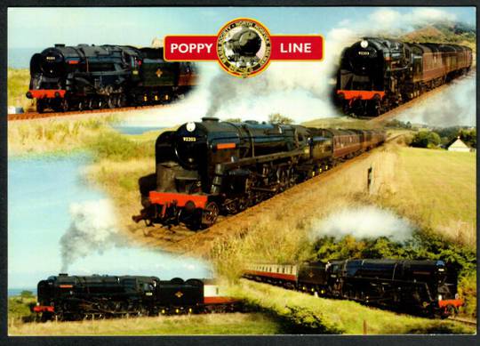 BRITISH RAIL Class 9F 92203 Modern Coloured Postcard. Montage of views. - 440630 - Postcard