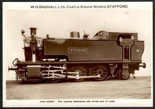 Steam Locomotive Manufacturers W G Bagnall Limited Quote card Type E2587. Fine photograph. - 440678 - Postcard