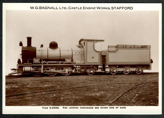 Steam Locomotive Manufacturers W G Bagnall Limited Quote card Type E2580. Fine photograph. - 440679 - Postcard