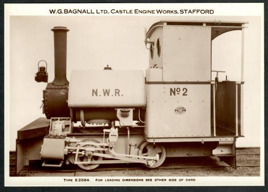 Steam Locomotive Manufacturers W G Bagnall Limited Quote card Type E2584. Fine photograph. - 440680 - Postcard