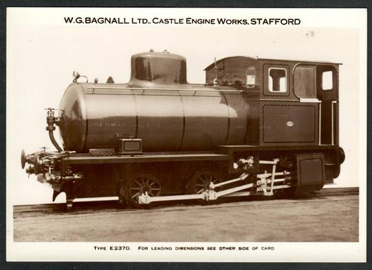 Steam Locomotive Manufacturers W G Bagnall Limited Quote card Type E2370. Fine photograph. - 440686 - Postcard