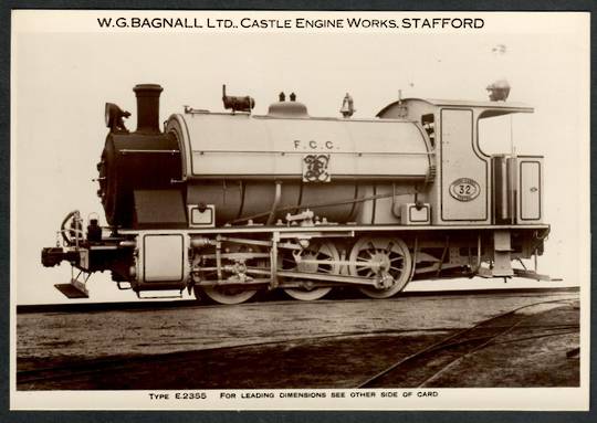 Steam Locomotive Manufacturers W G Bagnall Limited Quote card Type E2355. Fine photograph. - 440688 - Postcard