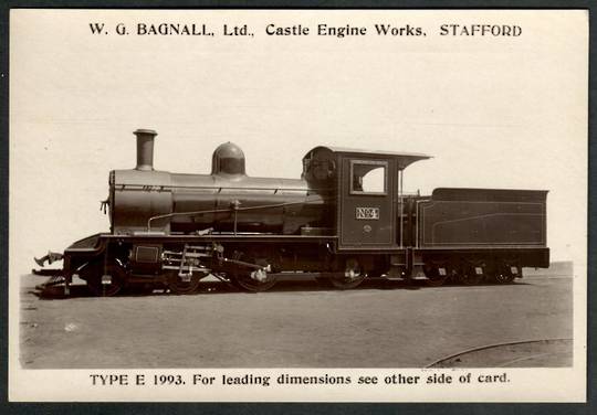 Steam Locomotive Manufacturers W G Bagnall Limited Quote card Type E1993. Fine photograph. - 440693 - Postcard