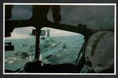 War in the South Atlantic. Coloured postcard. The Frigate HMS Diomede seen from the cockpit of a Wasp Helicopter. - 44124 - Post