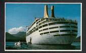 War in the South Atlantic. Coloured postcard. Troop Ship Canberra at Ascension Island. - 44129 - Postcard