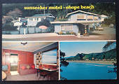 Modern Coloured Postcard by Logan of Sunseeker Motel Ohope Beach. - 442162 - Postcard
