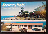 Modern Coloured Postcard by Logan of Seaspray Motel Waiomu Bay. - 442164 - Postcard