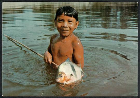 GUYANE FRANCAIS Indian Boy. Modern Coloured Postcard. - 442701 - Postcard