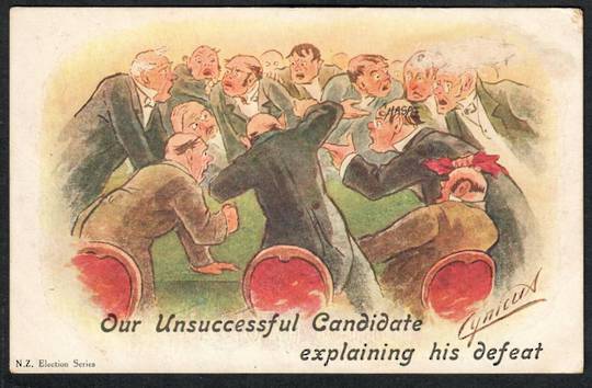 Coloured postcard by Cynicus. Unsuccessful candidate. - 44394 - Postcard