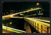 Modern Coloured Postcard by Gladys Goodall of Auckland Harbour Bridge at night. - 444079 - Postcard