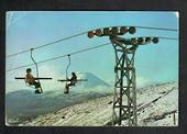 Modern Coloured Postcard by Gladys Goodall of The chairlift Ruapehu. - 444104 - Postcard