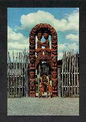 Modern Coloured Postcard by Gladys Goodall of Entrance to the Model Maori Pa Whakarewarewa.. - 444133 - Postcard