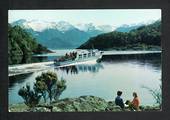Modern Coloured Postcard by Gladys Goodall of launch on Lake Manapouri. - 444139 - Postcard