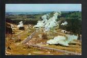 Modern Coloured Postcard by Gladys Goodall of the Wairakei Geothermal Power Scheme. - 444156 - Postcard