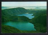 Modern Coloured Postcard by Gladys Goodall of the Green and Blue Lakes Rotorua. - 444157 - Postcard