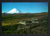 Modern Coloured Postcard by Gladys Goodall of The Chateau Whakapapa Village and Mt Ngauruhoe. - 444192 - Postcard