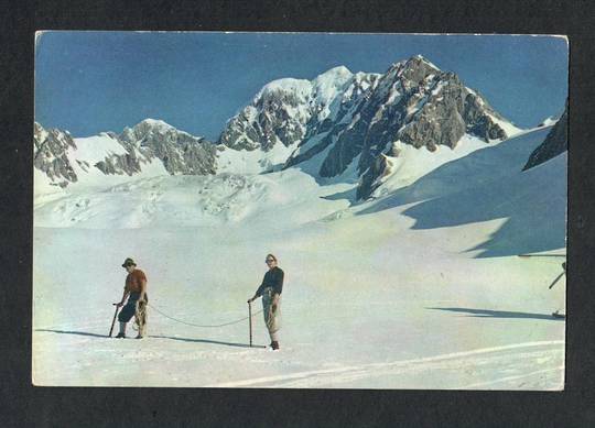 Modern Coloured Postcard by Gladys Goodall of alpine climbers on Fox Neve Mt Tasman - 444222 - Postcard