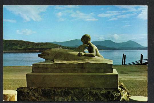 Modern Coloured Postcard by Gladys Goodall of the Memorial to Opo Opononi. - 444315 - Postcard