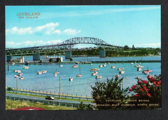 Modern Coloured Postcard by G B Scott of the Auckland Harbour Bridge and Westhaven Boat Harbour. - 444363 - Postcard