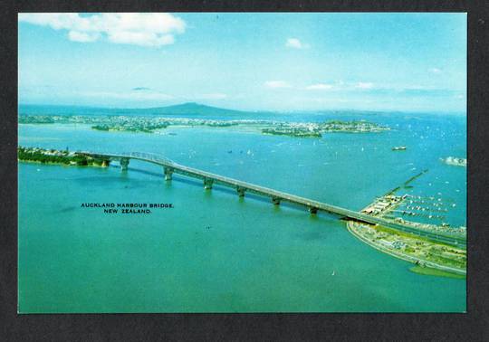 Modern Coloured Postcard by G B Scott of Auckland Harbour Bridge from the air. - 444364 - Postcard