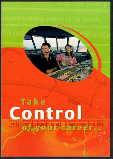 AIRWAYS NEW ZEALAND Take Control. Modern Coloured Advertising Postcard. - 444372 - Postcard