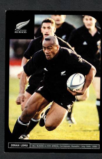 NEW ZEALAND 1999 Coloured postcard of Jonah Lomu All Blacks v South Africa 10/7/99. - 444390 - Postcard