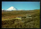 Modern Coloured Postcard by Gladys Goodall of Mt Ngauruhoe and Whakapapa Village. - 444456 - Postcard