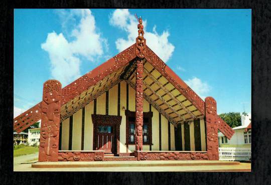 Modern Coloured Postcard by Gladys Goodall ofTamatekapua Meeting House Ohinemutu. - 444468 - Postcard