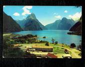 Modern Coloured Postcard by Gladys Goodall of Milford Sound and Mitre Peak. - 444543 - Postcard