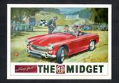 Postcard. Modern reproduction of old advertising poster, the MG Midget. - 444715 - Postcard
