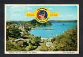 NEW ZEALAND 1969 Modern Coloured Postcard by PPL of Rusell Bay of Islands. Overprinted for the Bicentenary of Capt James Cook. -