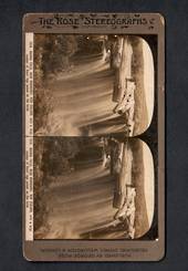 Rose Stereograph of Wairoa Falls near Whangarei. - 444779 - Postcard