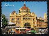 AUSTRALIA Modern Coloured Postcard of the front of Flinders Street Railway Station. - 444820 - Postcard