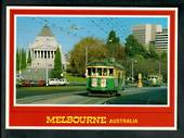 AUSTRALIA Modern Coloured Postcard of Melbourne Tram passing the Shrine of Remembrance. - 444834 - Postcard
