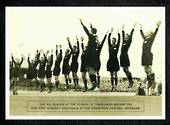 Modern Black and White Postcard of the 1932 All Blacks in the Haka. Light crease. - 444851 - Postcard