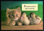 Modern Coloured Postcard of Kitten and Ducklings. - 444881 - Postcard