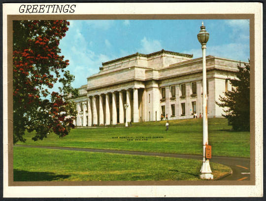 AUCKLAND Museum and Harbour Bridge. Modern Greetings Card by G B Scott. - 445224 - Postcard